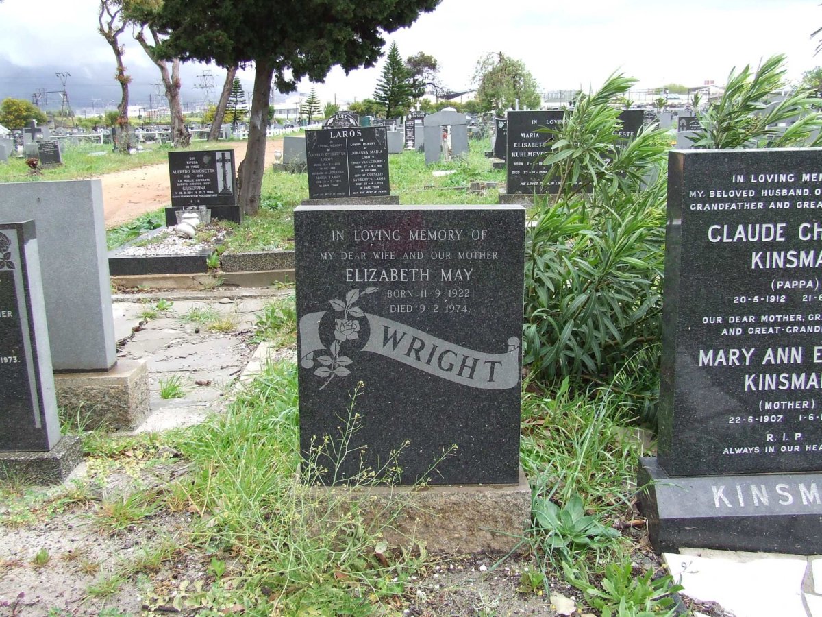 WRIGHT Elizabeth May 1922-1974