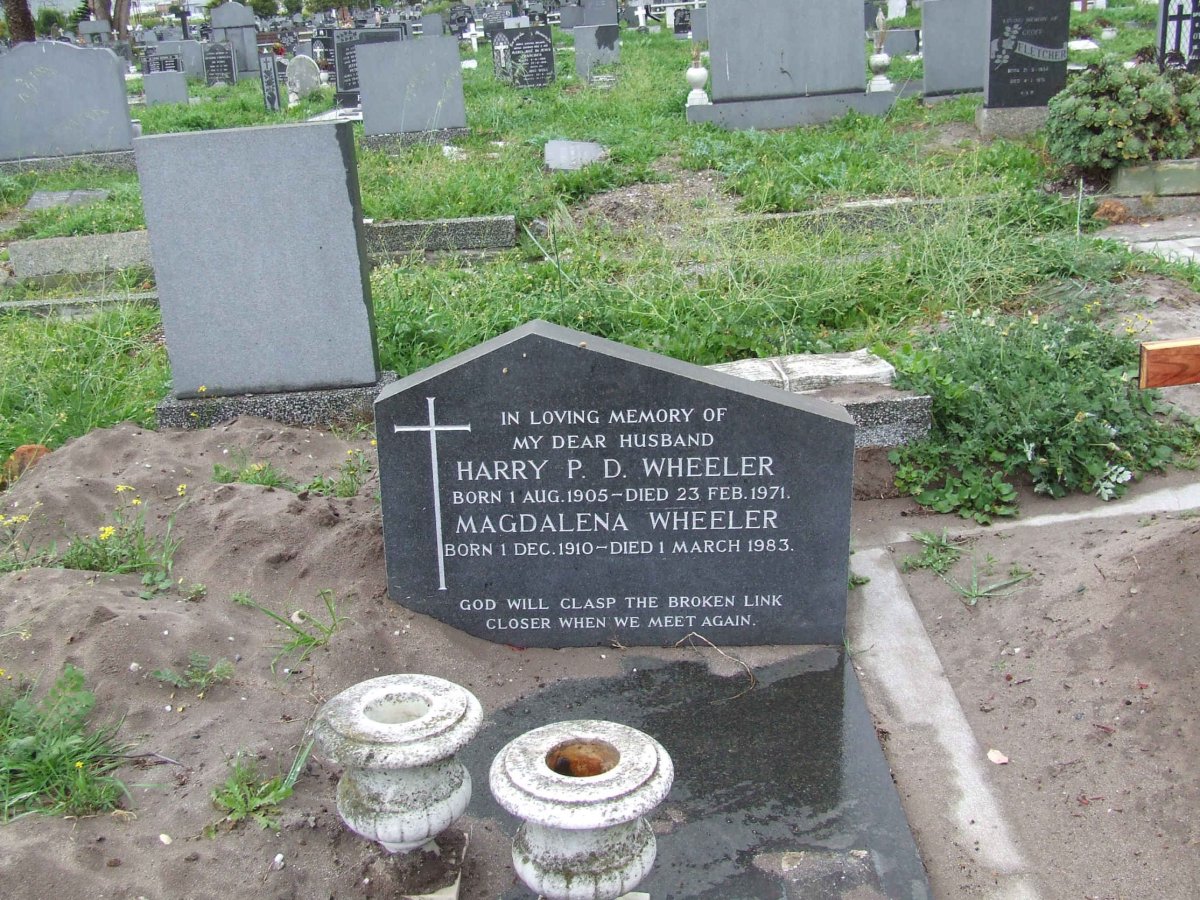 WHEELER Harry P.D. 1905-1971 &amp; Magdalena 1910-1983