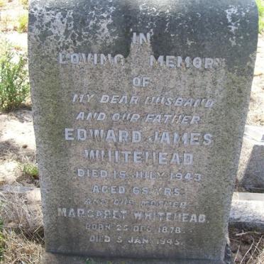 WHITEHEAD Edward James -1943 &amp; Margaret 1878-1945