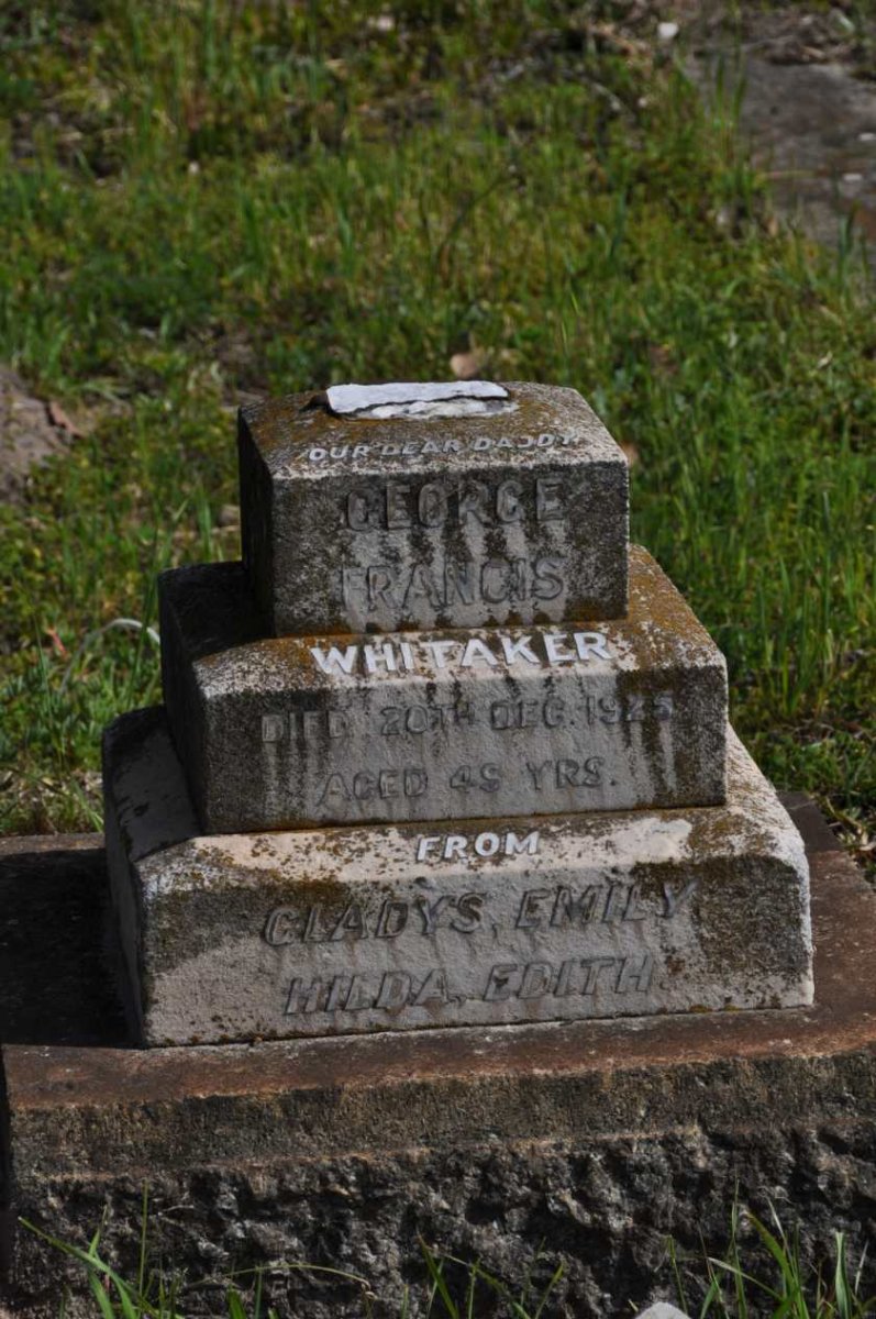 WHITAKER George Francis -1925