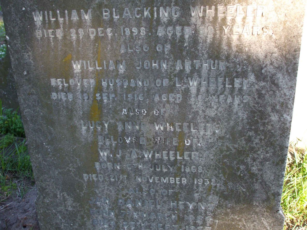 WHEELER Tom Frederick -1892 :: WHEELER William Blacking -1898