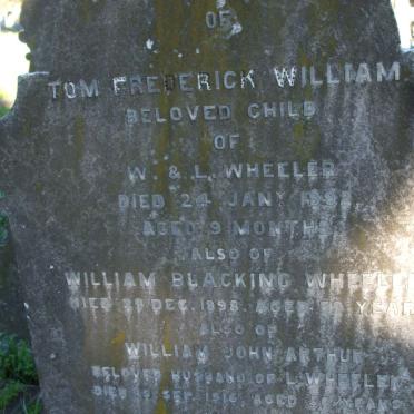 WHEELER Tom Frederick -1892 :: WHEELER William Blacking -1898