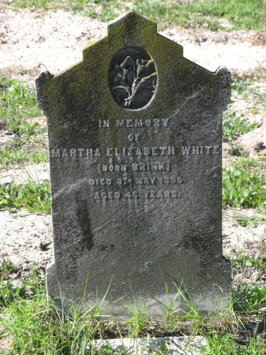 WHITE Martha Elizabeth nee BRINK -1895
