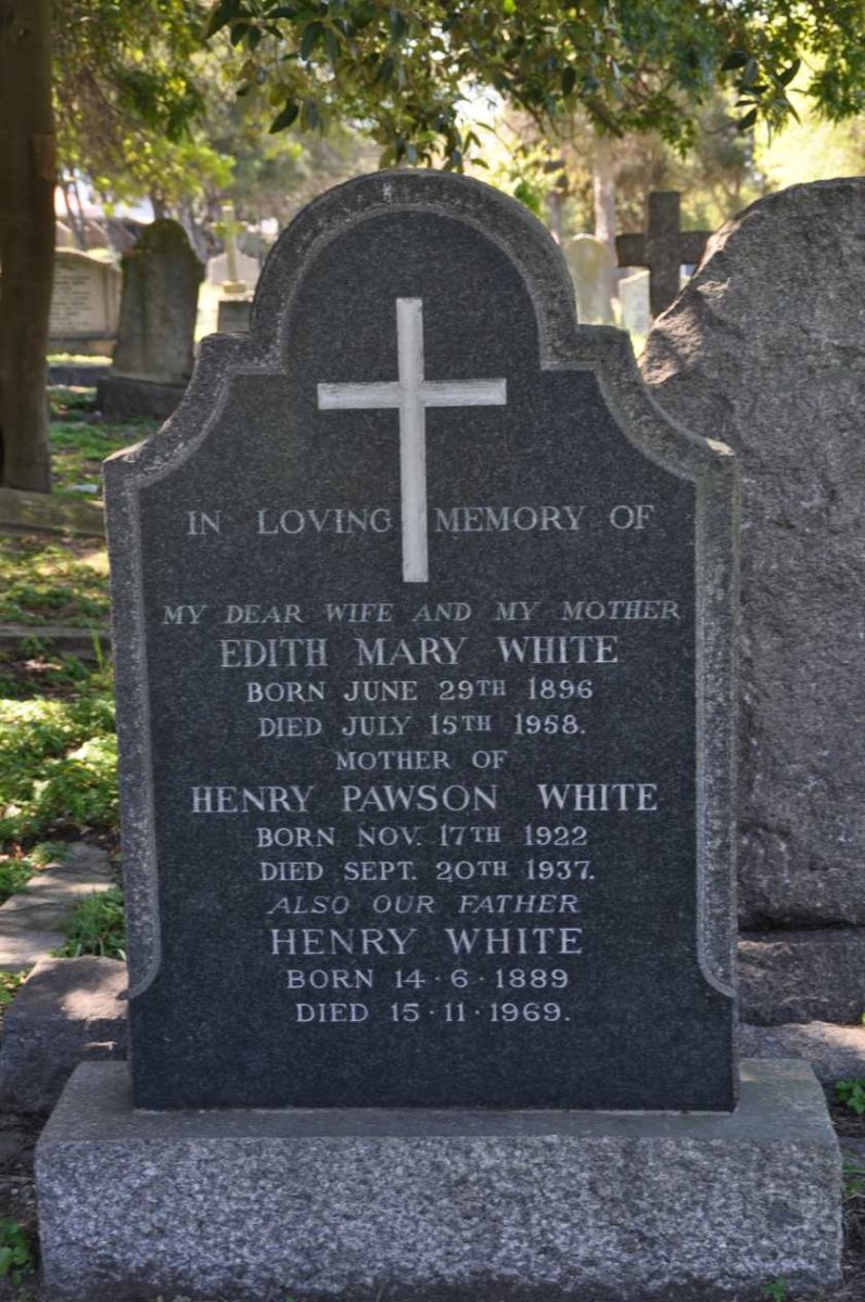 WHITE Henry 1889-1969 &amp; Edith Mary 1896-1958 :: WHITE Henry Pawson 1922-1937