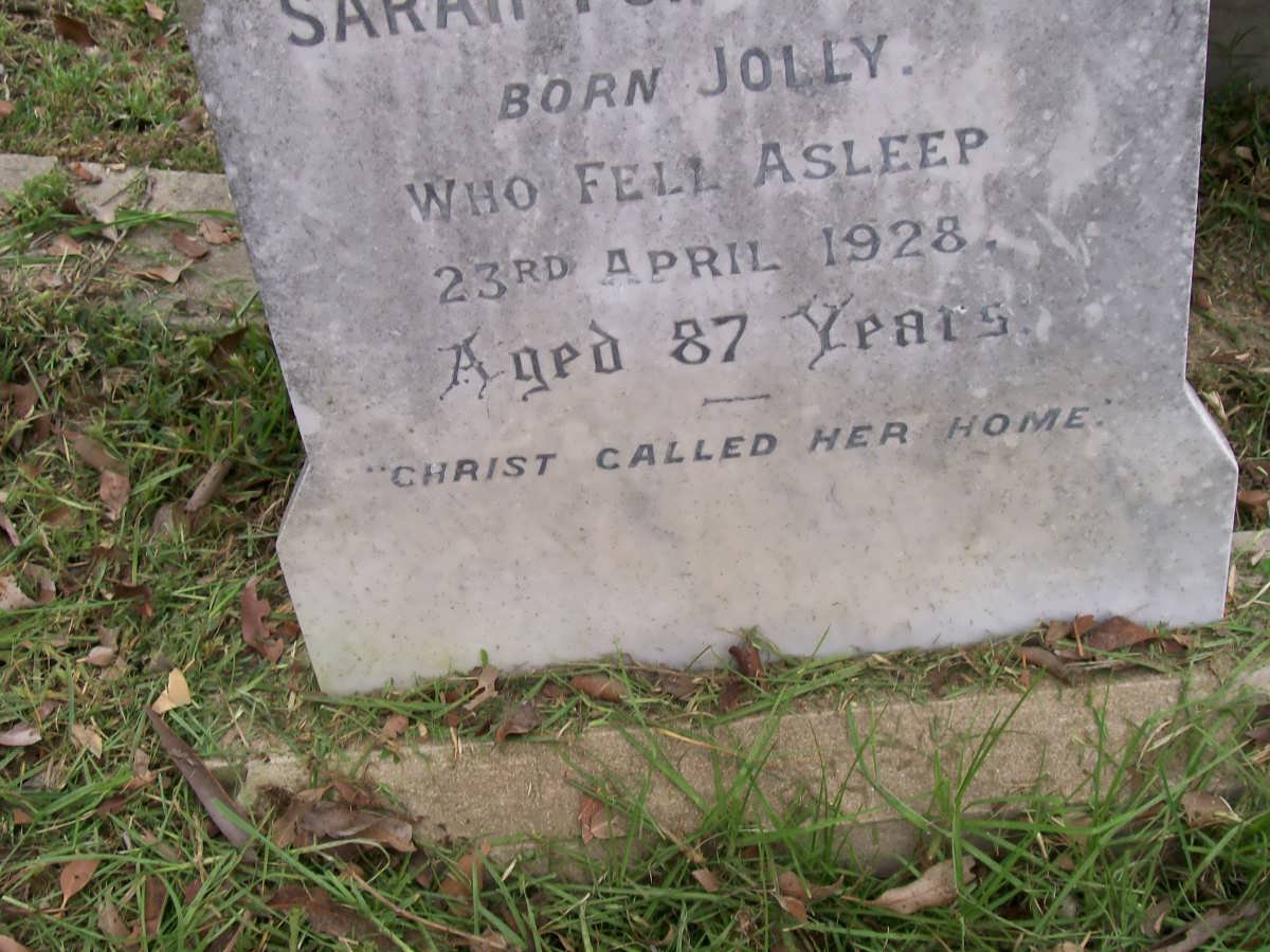 PAYNE Sarah Foigt nee JOLLY -1928