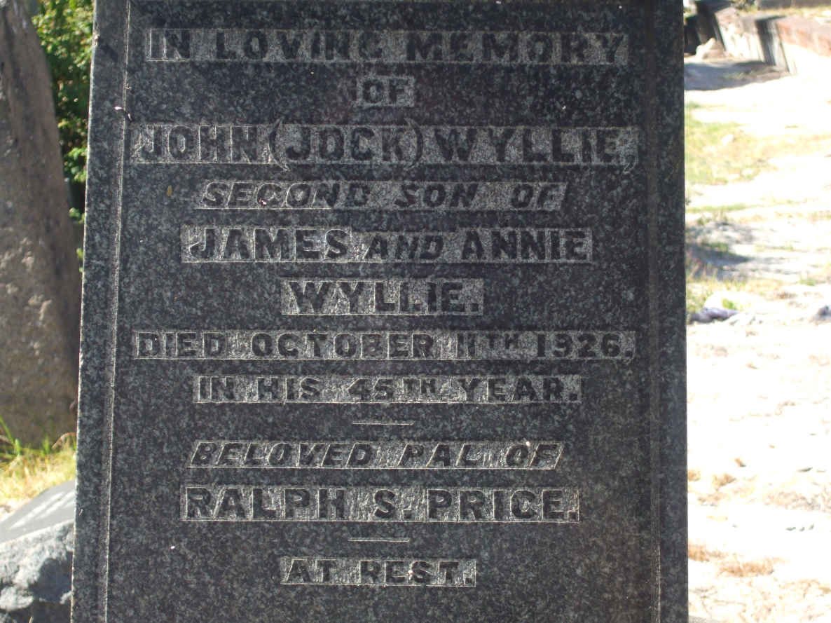 WYLLIE John -1926