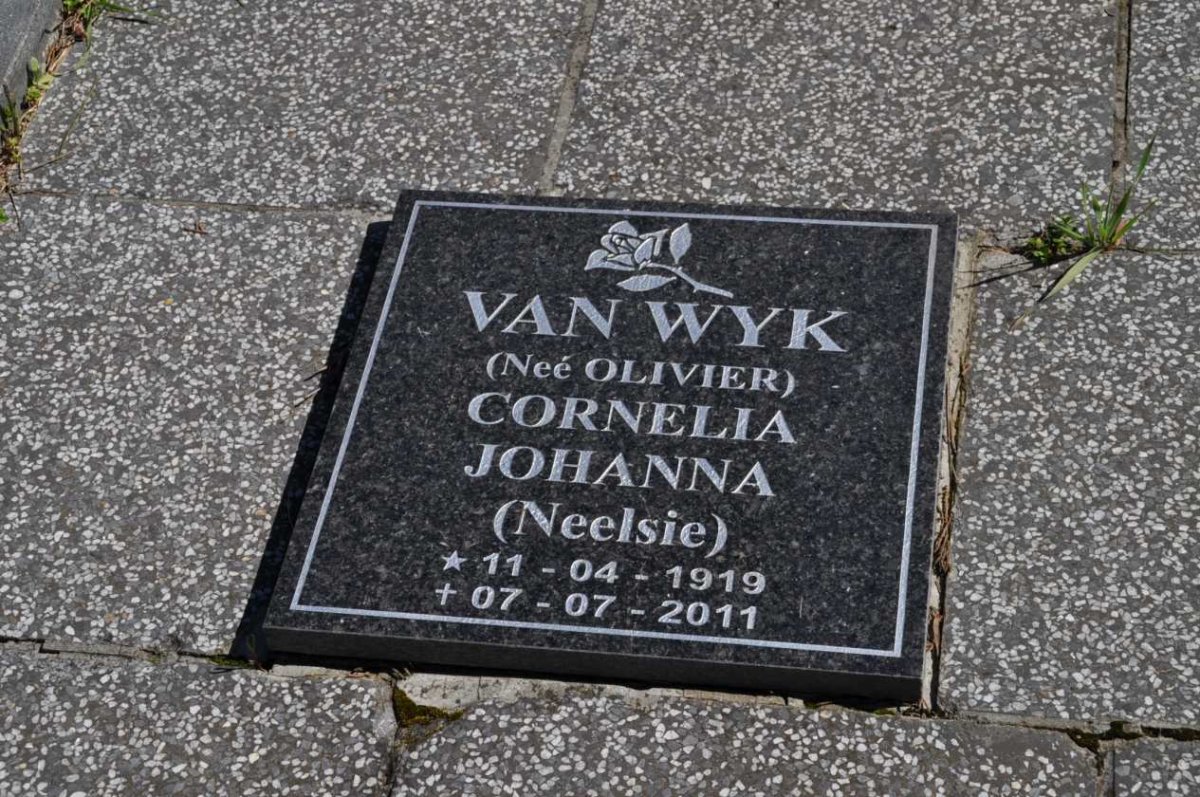 WYK Cornelia Johanna, van nee OLIVIER 1919-2011