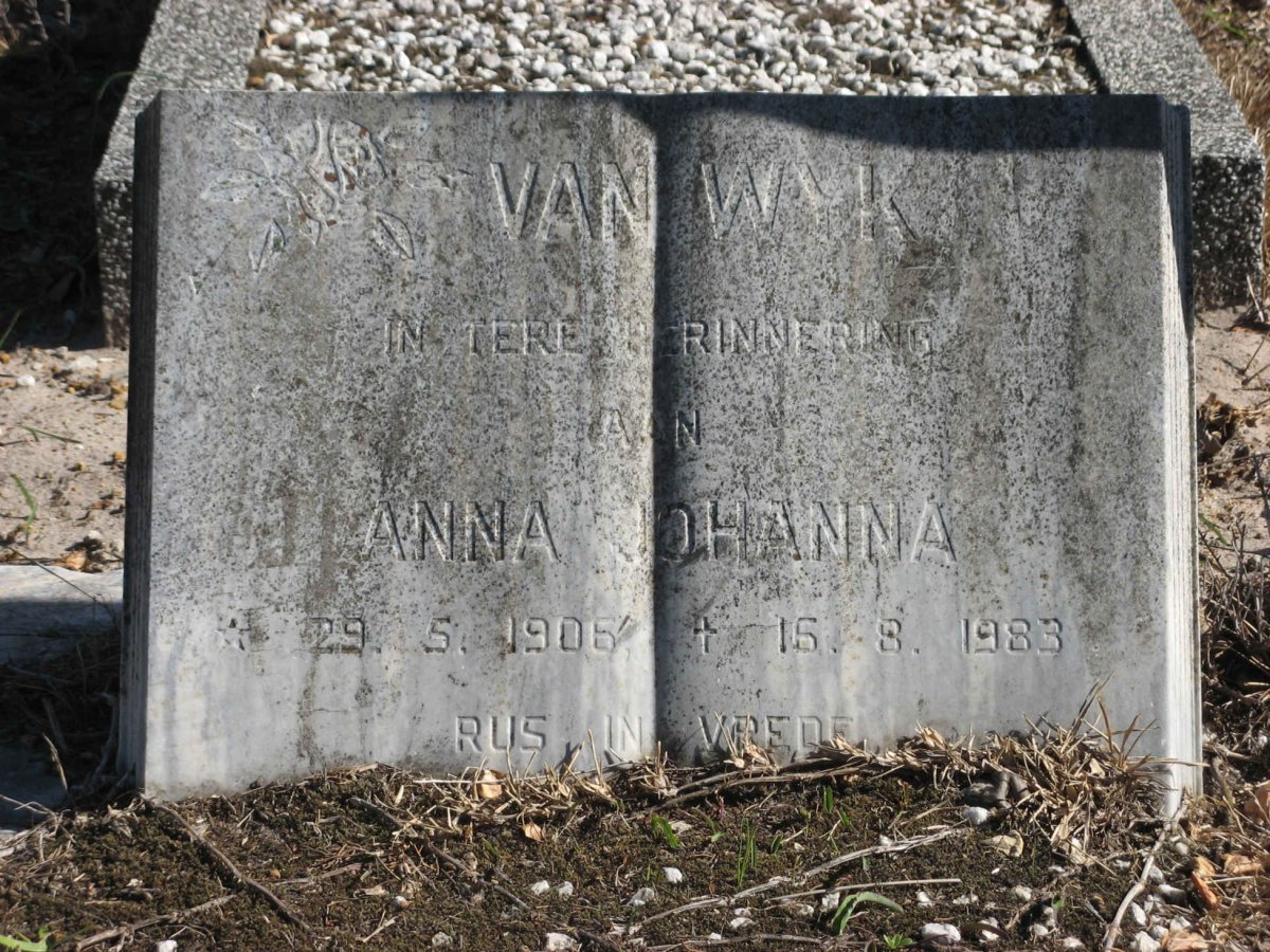 WYK Anna Johanna, van 1906-1983