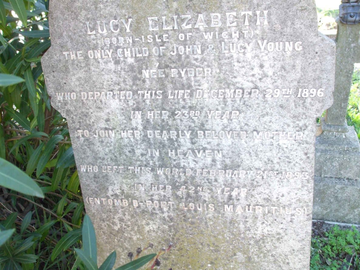 YOUNG Lucy Elizabeth -1896 :: YOUNG Lucy nee RYDER -1893