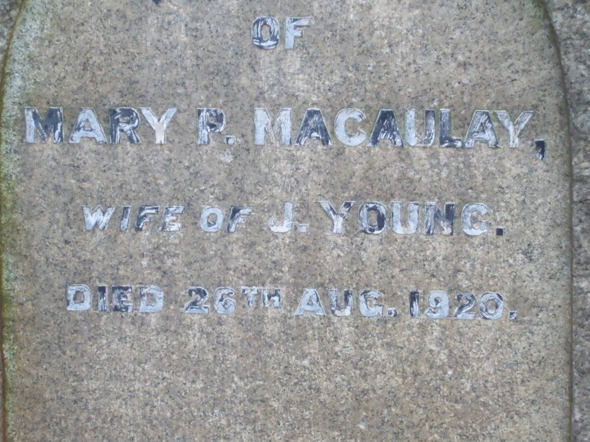 YOUNG Mary P., MACAULAY -1920