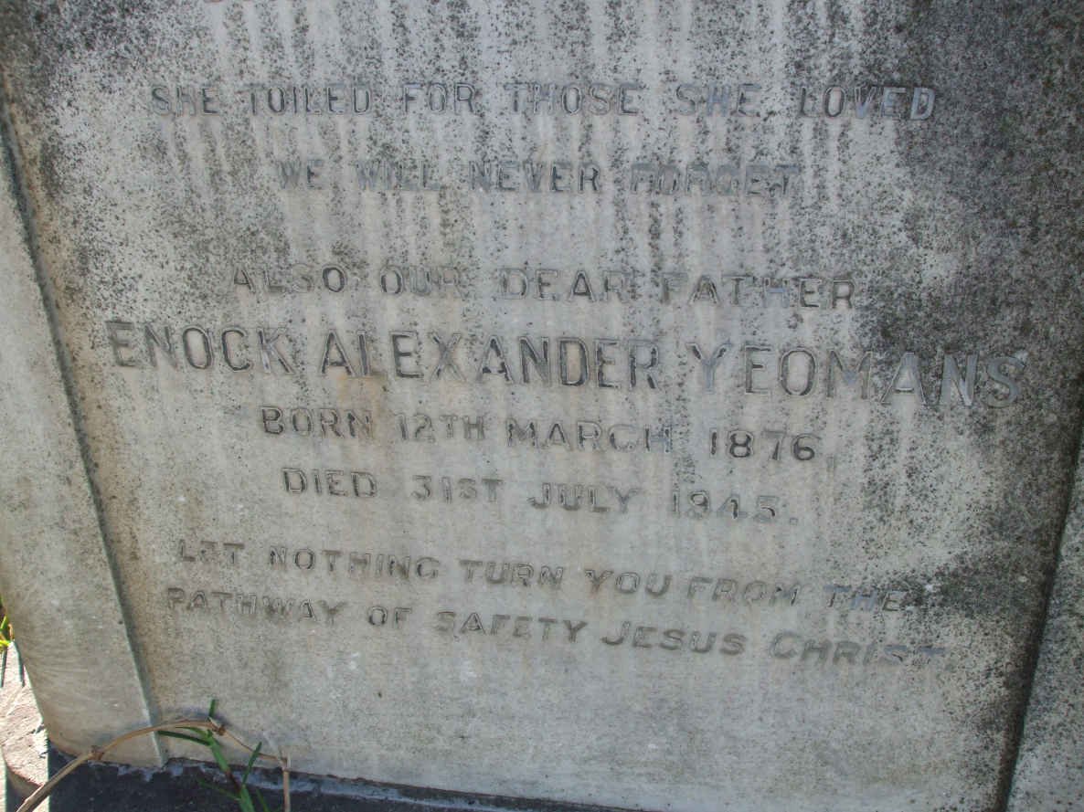 YEOMANS Enock Alexander 1876-1945