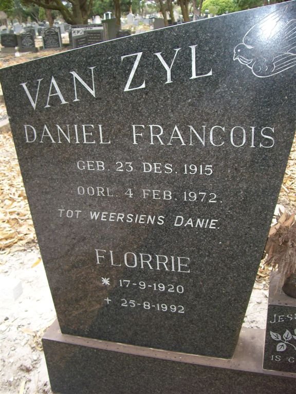 ZYL Daniel Francois, van 1915-1972 &amp; Florrie 1920-1992