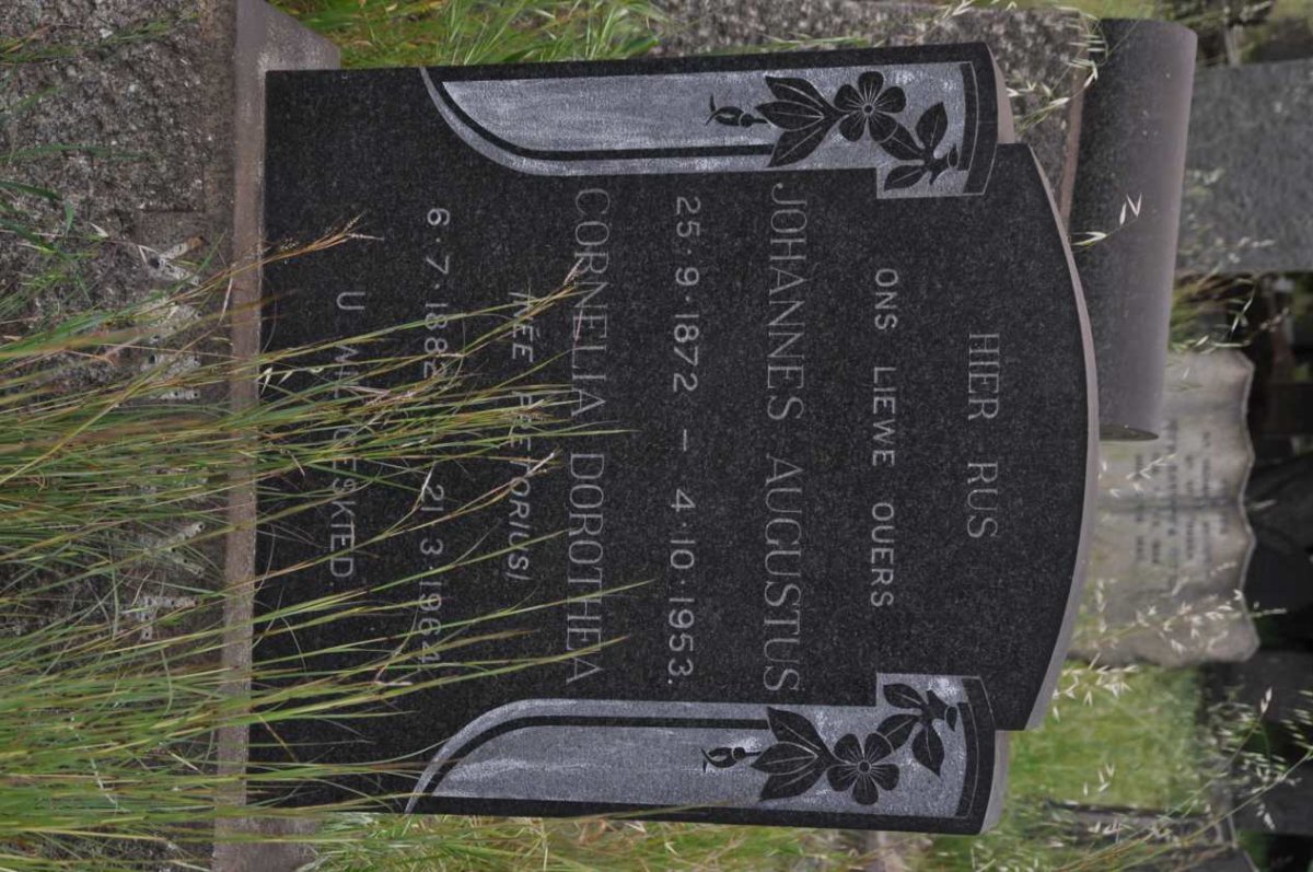 ZYL Johannes Augustus, van 1872-1953 &amp; Cornelia Dorothea PRETORIUS 1882-1964