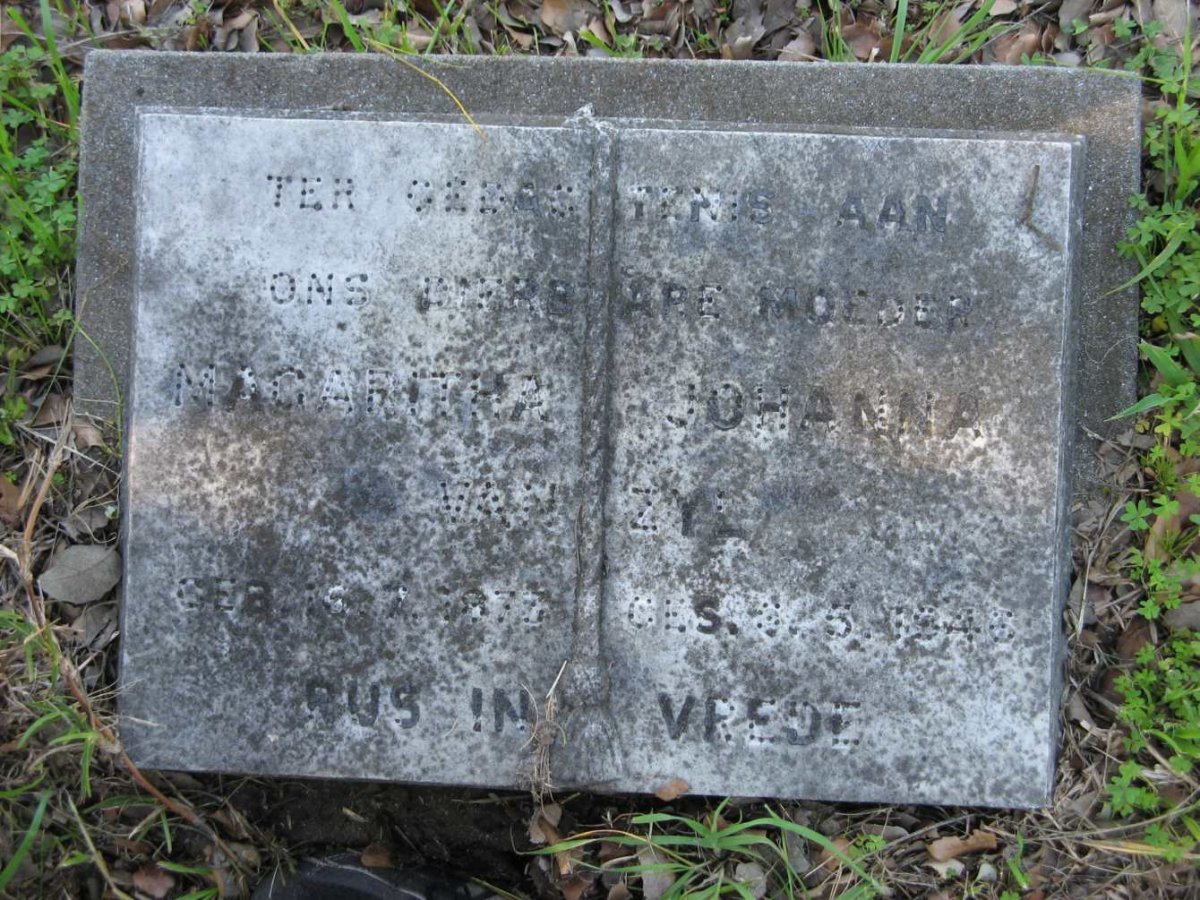 ZYL Magaritha Johanna, van 1873-1946