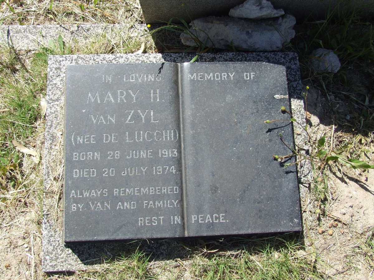 ZYL Mary H., van nee DE LUCCHI 1913-1974