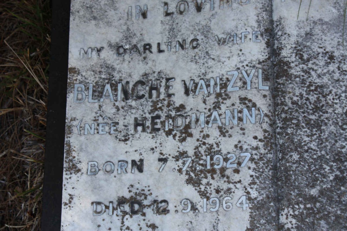 ZYL Blanche, van nee HEIDMANN 1927-1964
