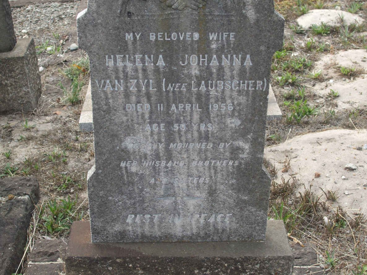 ZYL Helena Johanna, van nee LAUBSCHER -1956