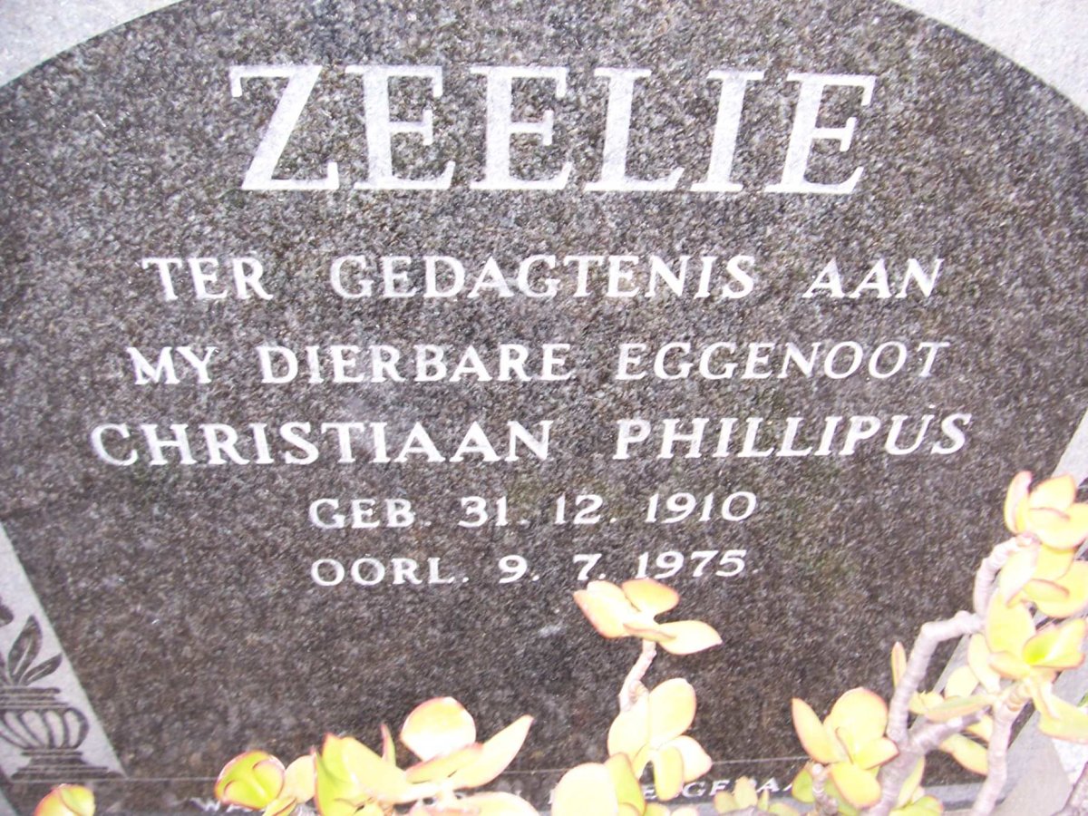 ZEELIE Christiaan Phillipus 1910-1975