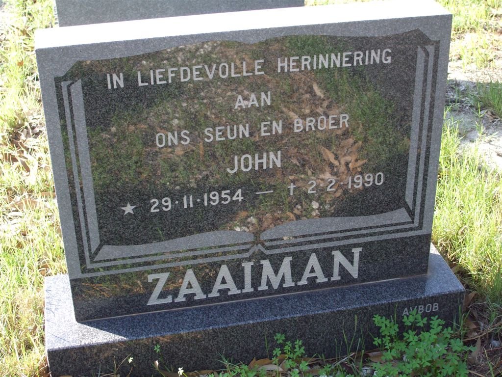 ZAAIMAN John 1954-1990