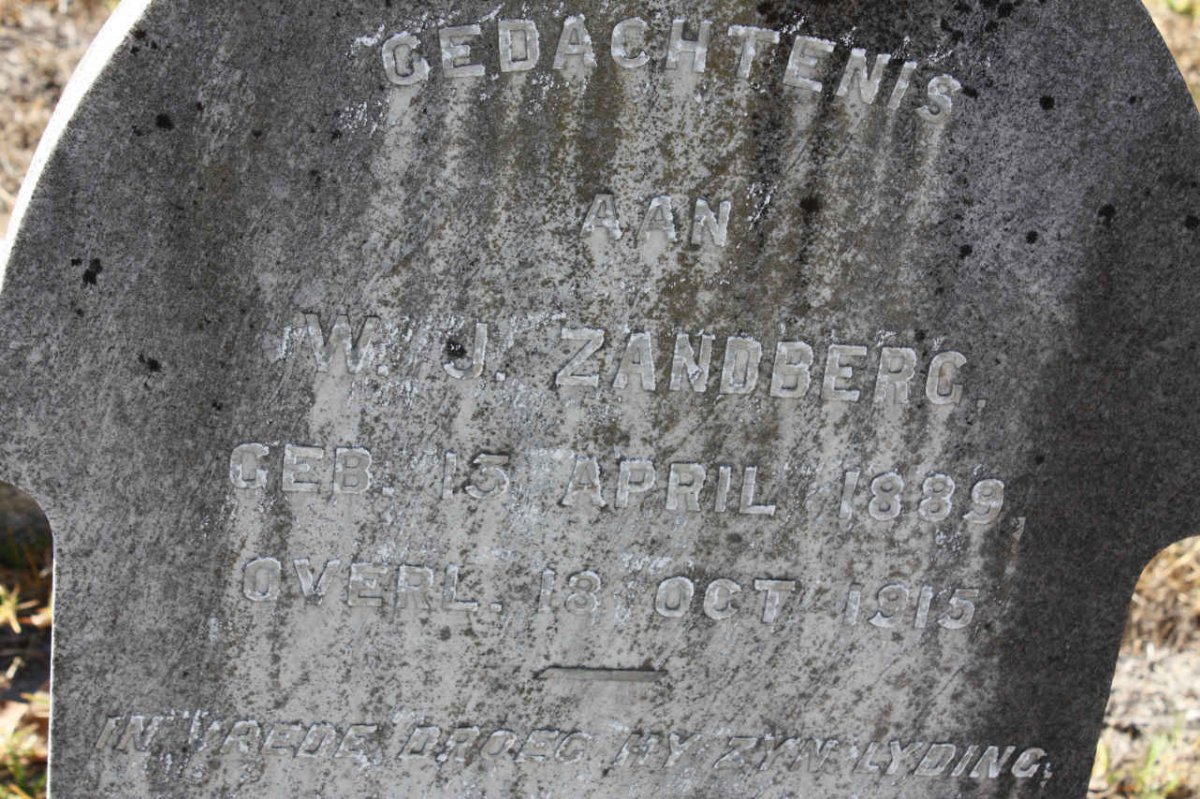 ZANDBERG W.J. 1889-1915