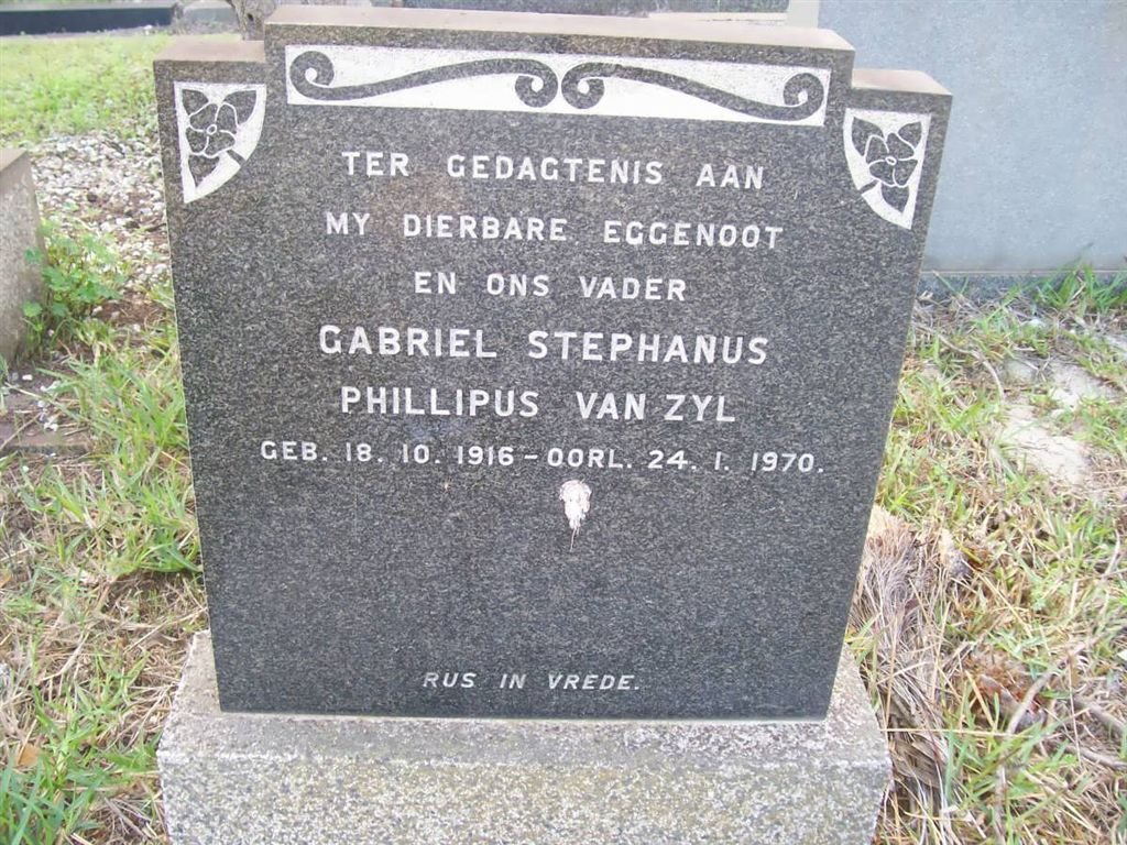 ZYL Gabriel Stephanus Phillipus, van 1916-1970