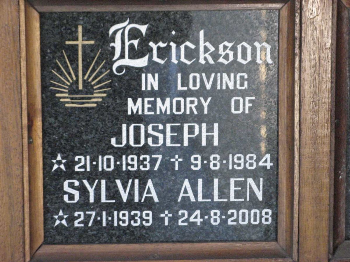 ALLEN Joseph 1937-1984 &amp; Sylvia 1939-2008