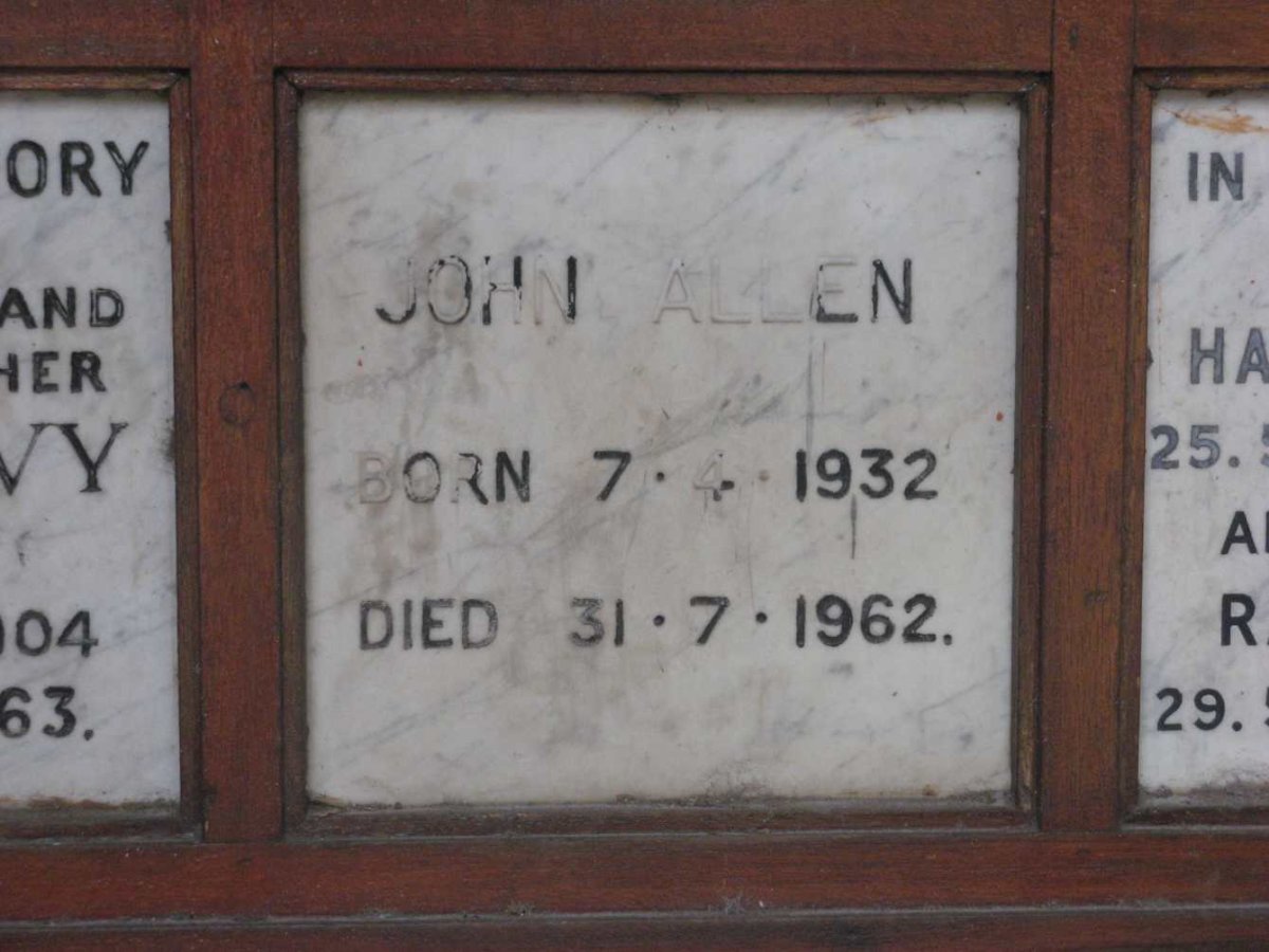 ALLEN John 1932-1962