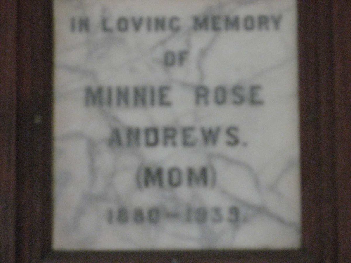 ANDREWS Minnie Rose 1880-1939