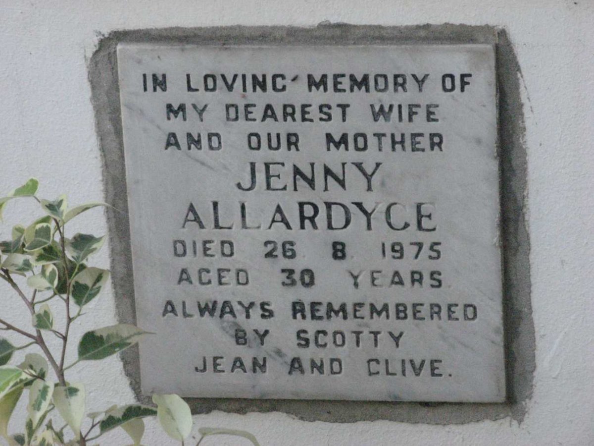 ALLARDYCE Jenny -1975