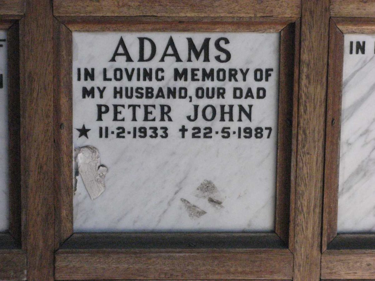 ADAMS Peter John 1933-1987