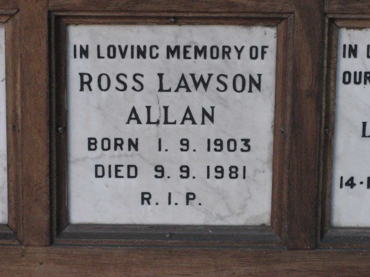 ALLAN Ross Lawson 1903-1981