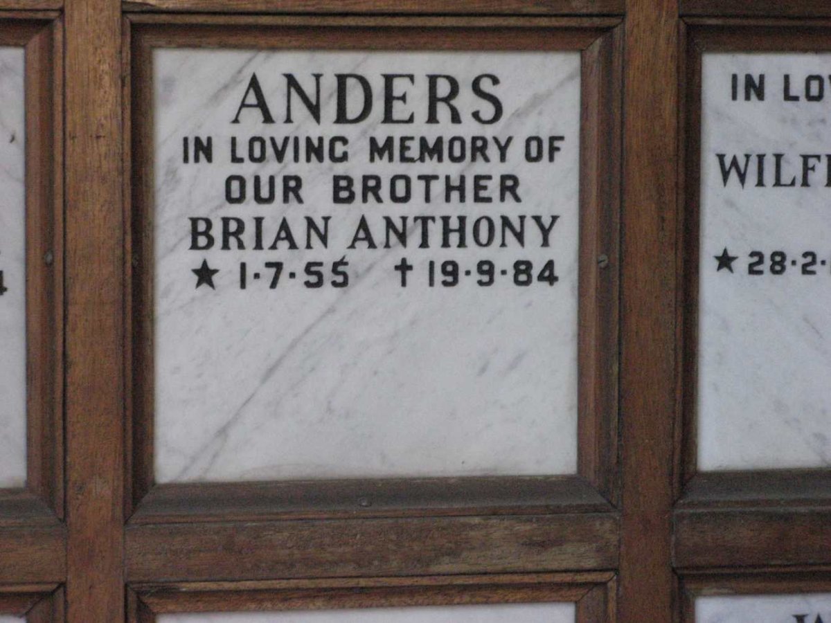 ANDERS Brian Anthony 1955-1984