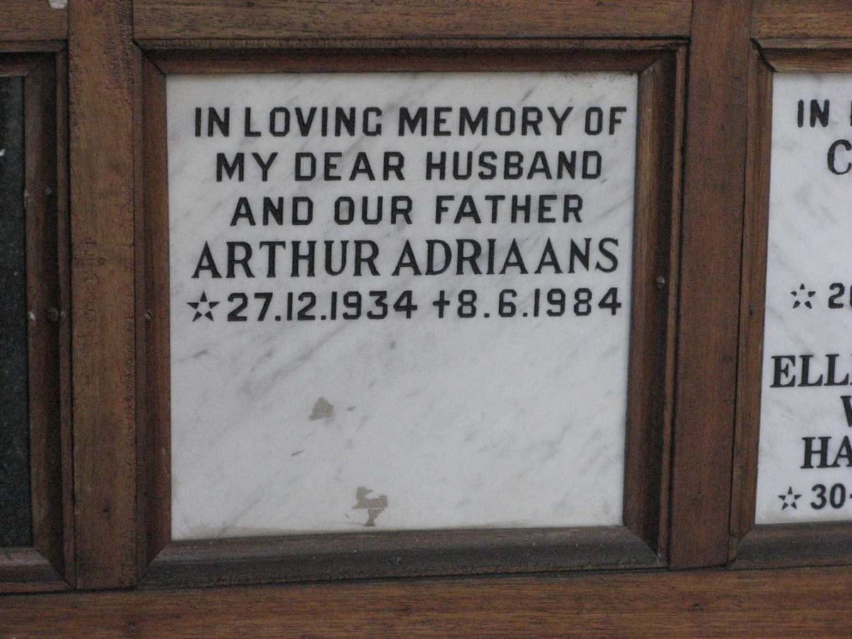 ADRIAANS Arthur 1934-1984