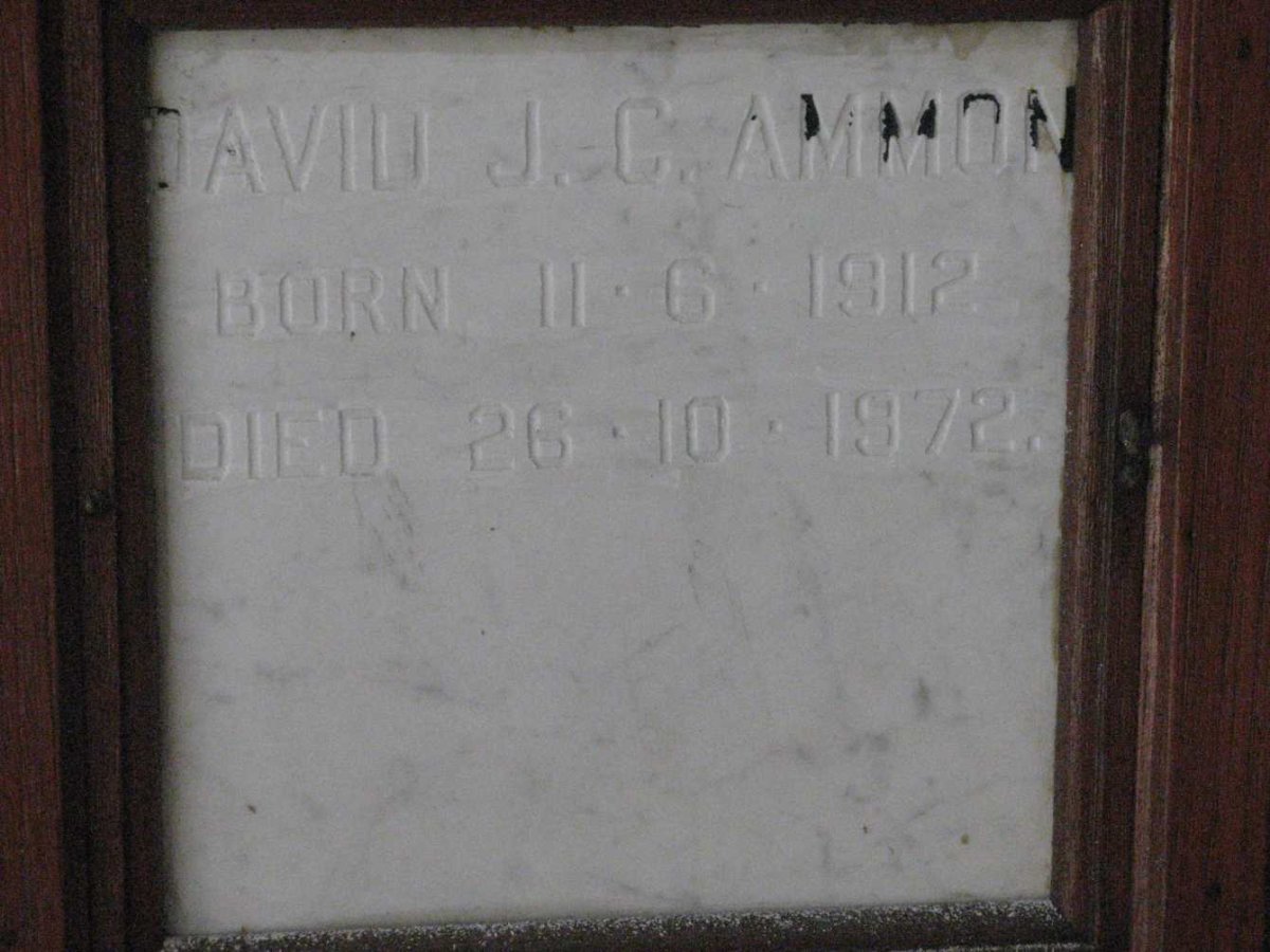 AMMON David J.C. 1912-1972