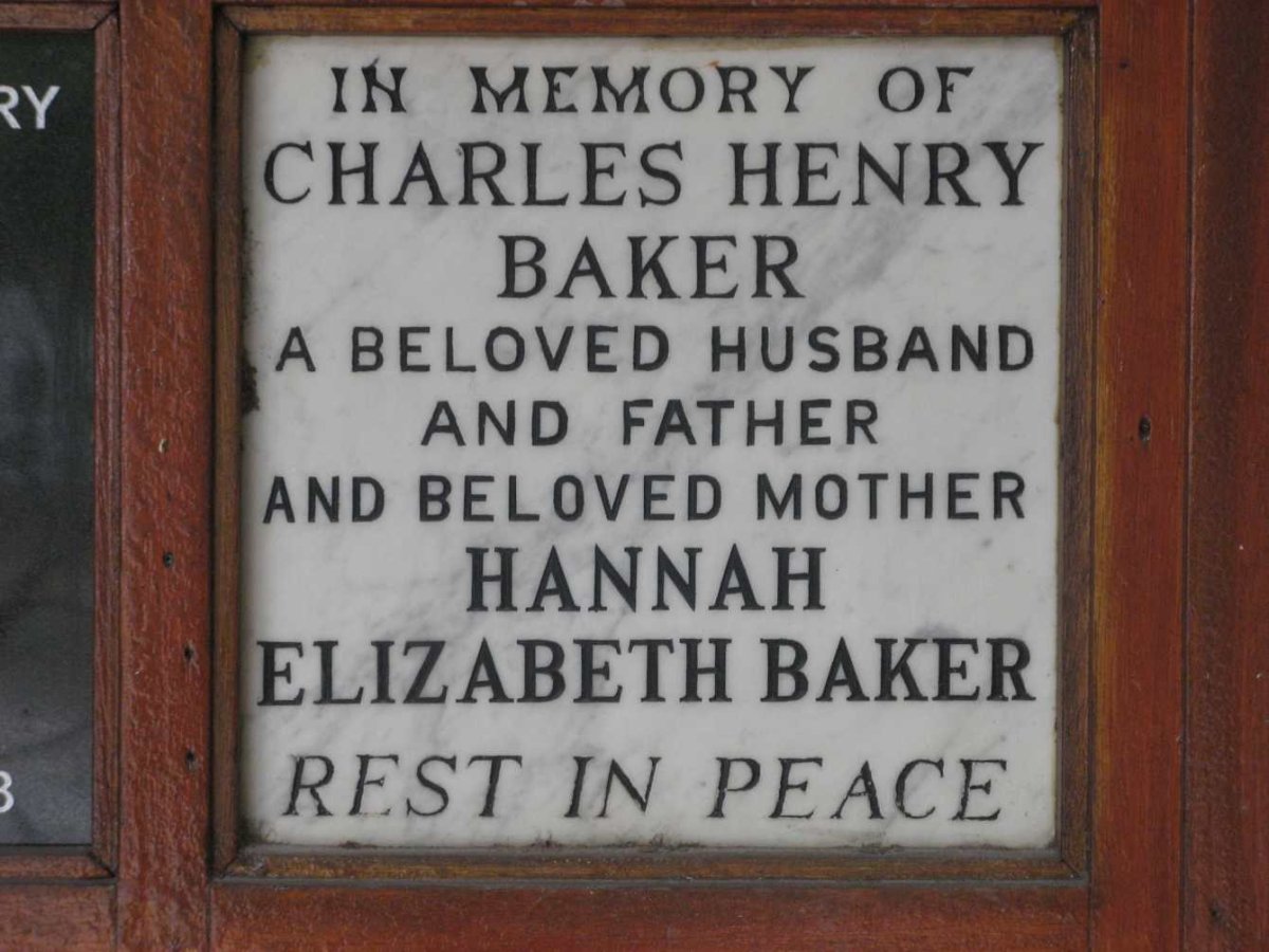 BAKER Charles Henry &amp; Hannah Elizabeth