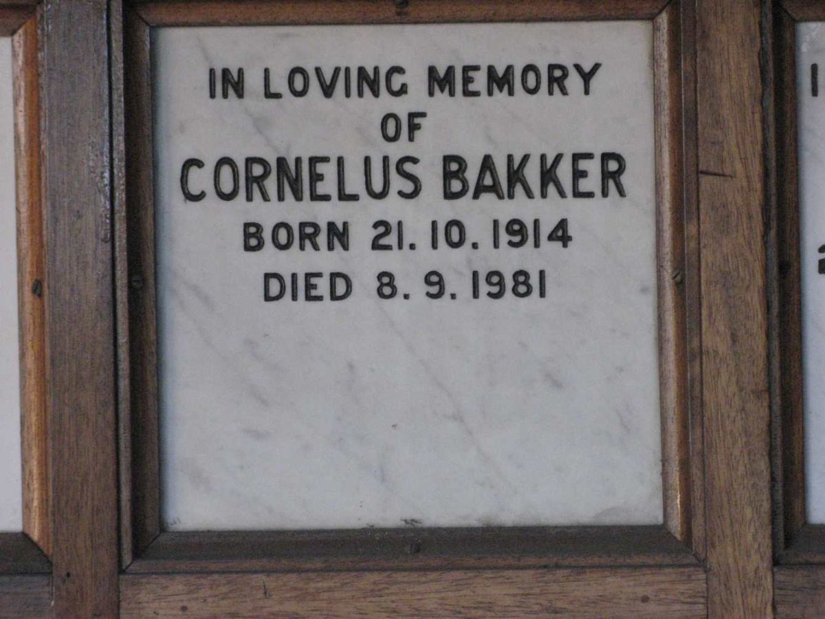 BAKKER Cornelus 1914-1981