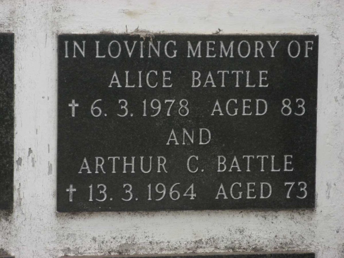 BATTLE Arthur C. -1964 &amp; Alice -1978
