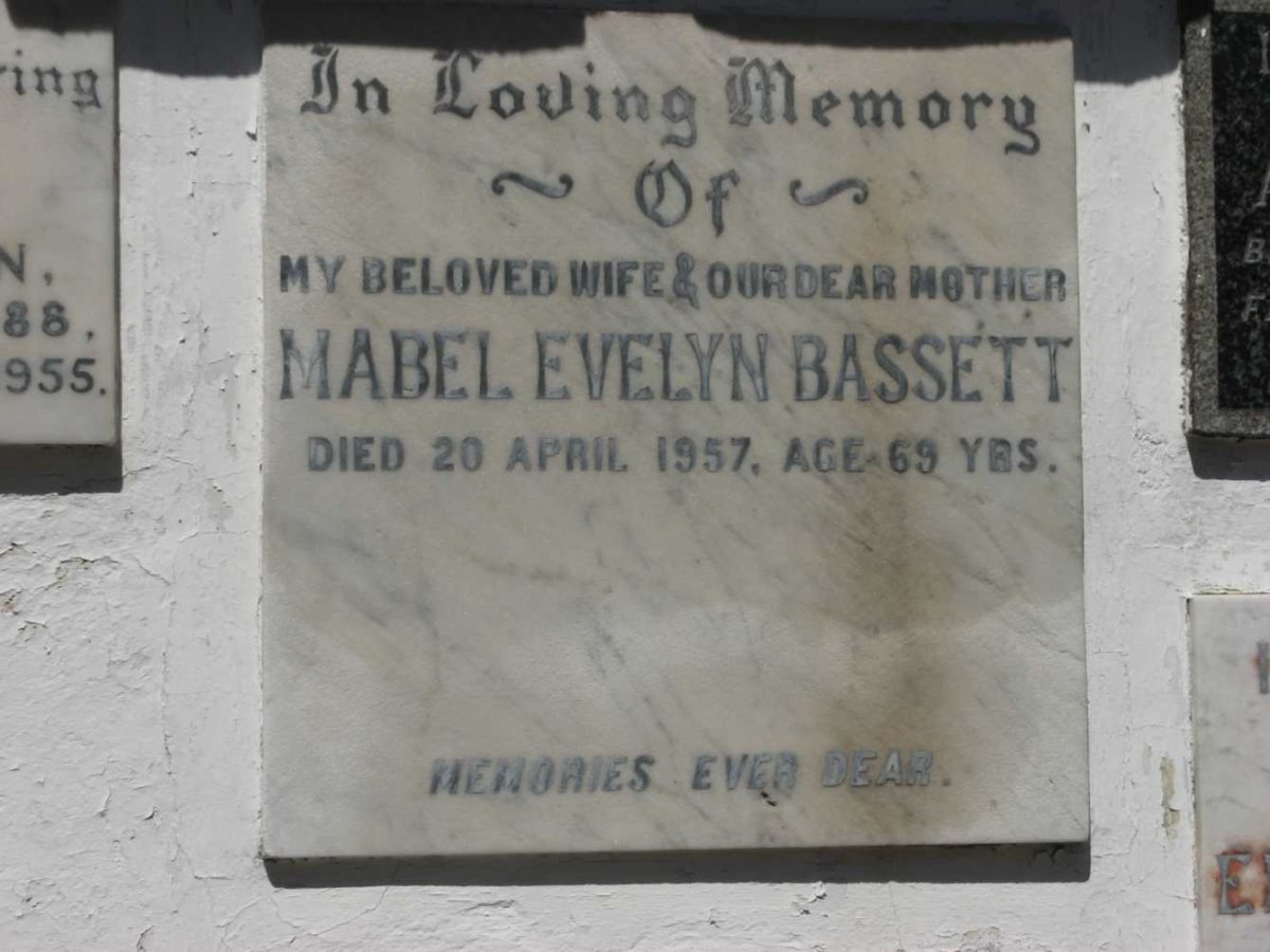 BASSETT Mabel Evelyn -1957