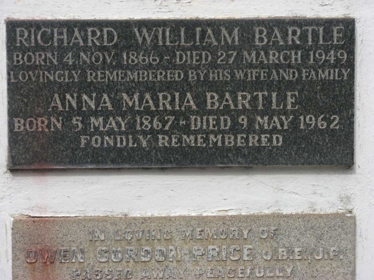 BARTLE Richard William 1866-1949 &amp; Anna Maria 1867-1962