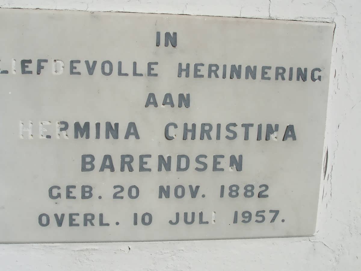 BARENDSEN Hermina Christina 1882-1957