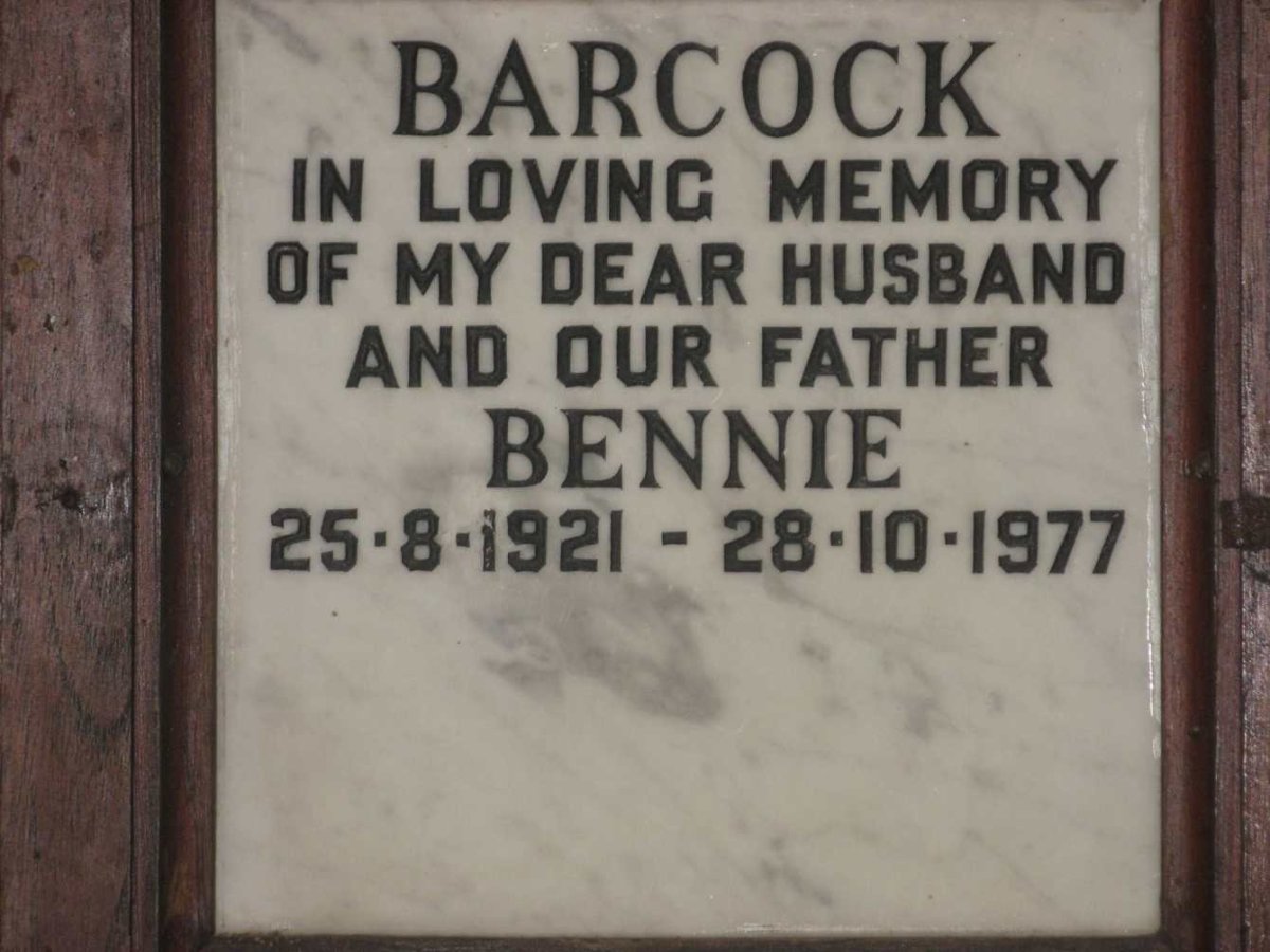 BARCOCK Bennie 1921-1977