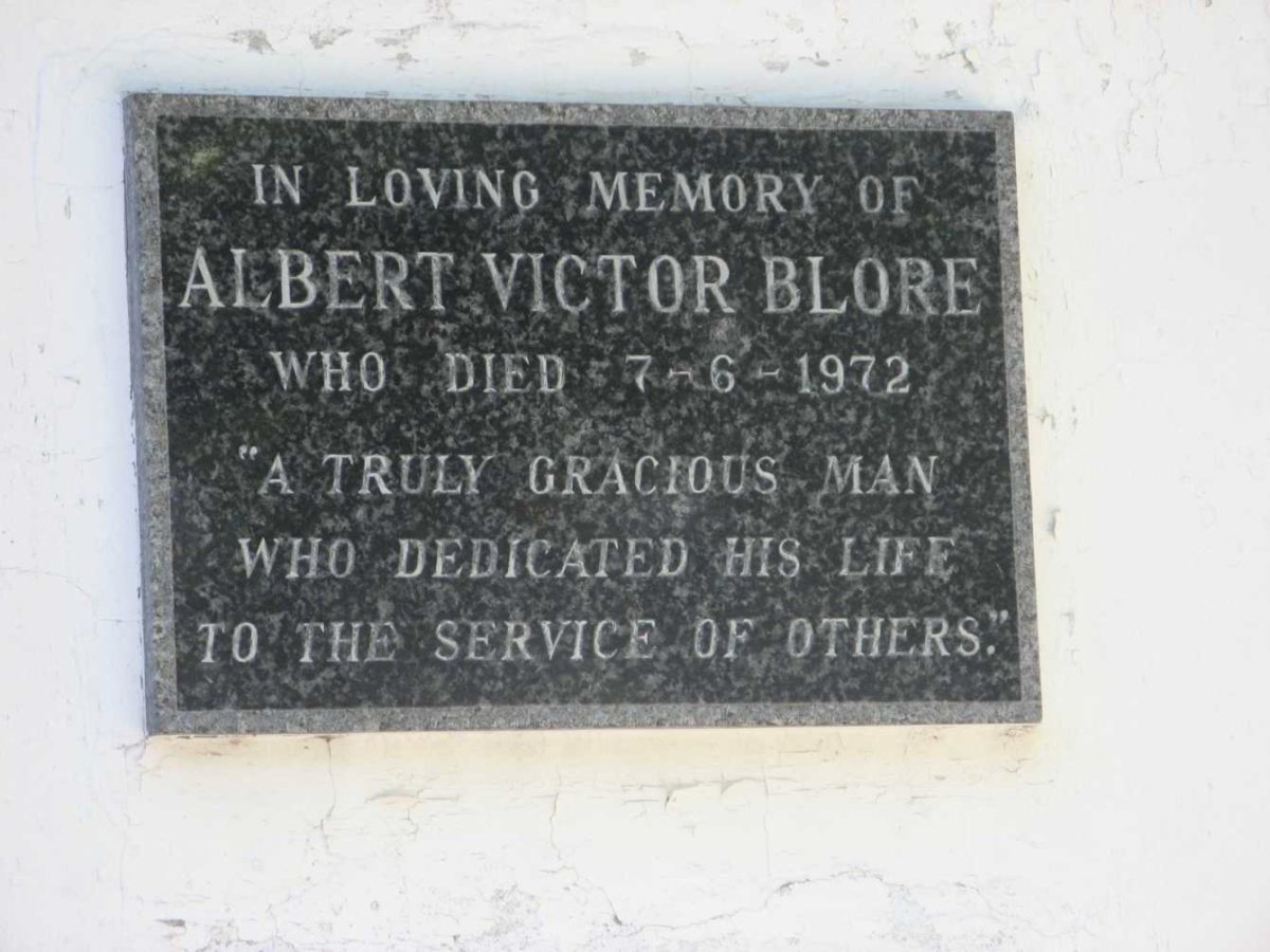 BLORE Albert Victor -1972