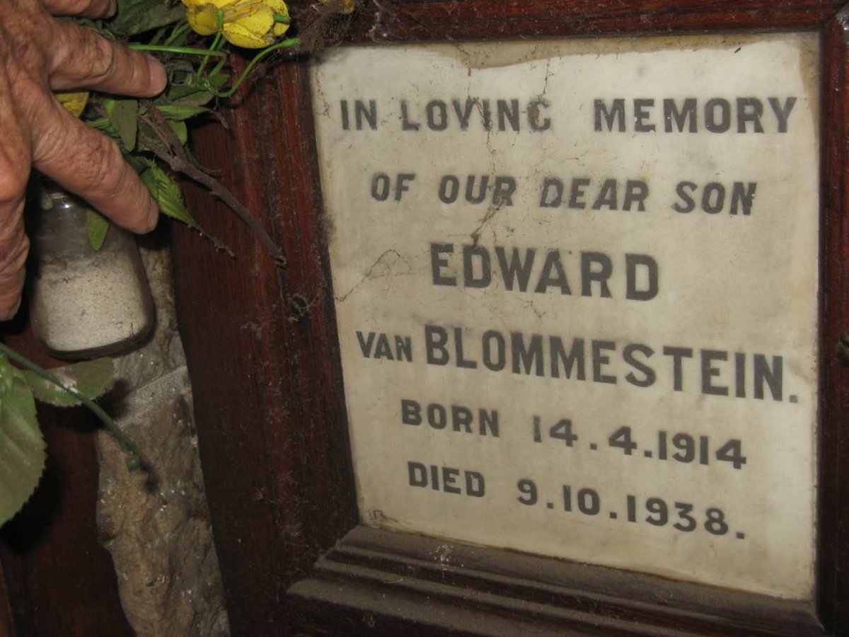 BLOMMESTEIN Edward, van 1914-1938