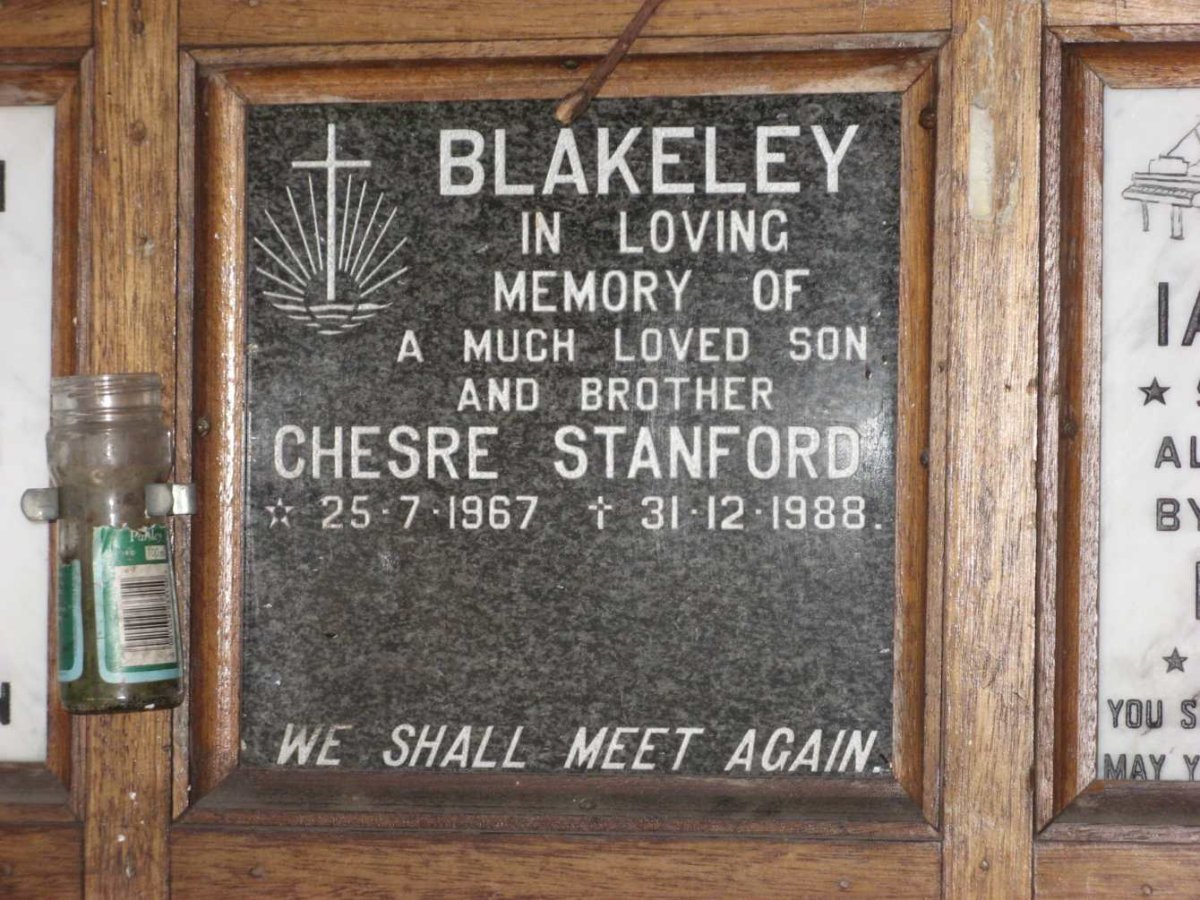 BLAKELEY Chesre Stanford 1967-1988