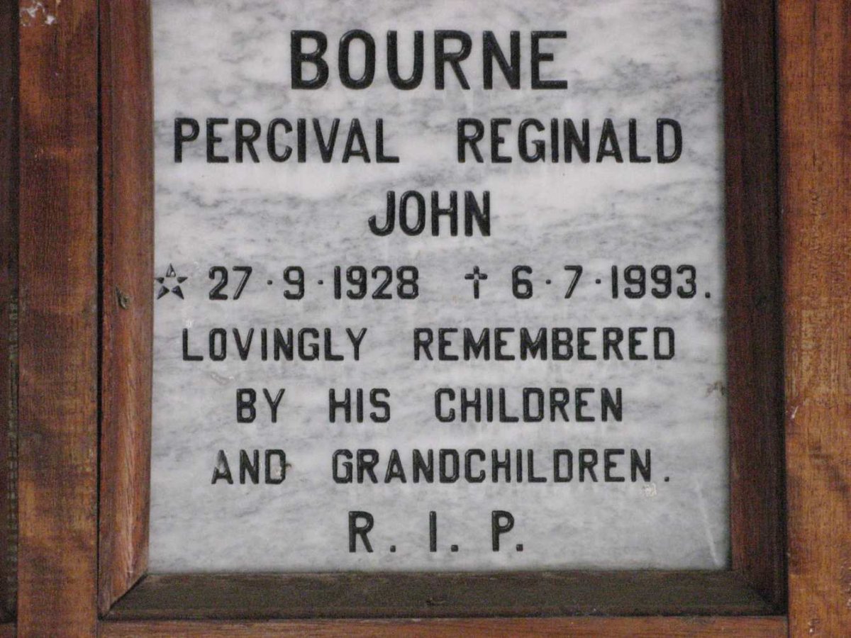 BOURNE Percival Reginald John 1928-1993