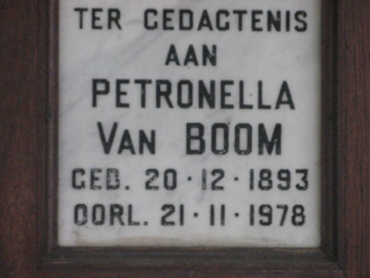 BOOM Petronella, van 1893-1978