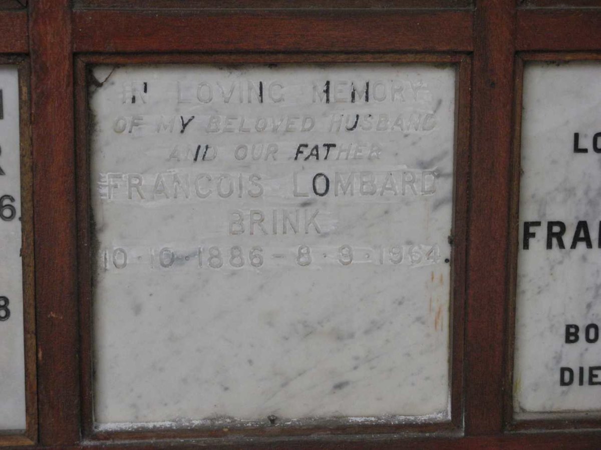 BRINK Francois Lombard 1886-1964