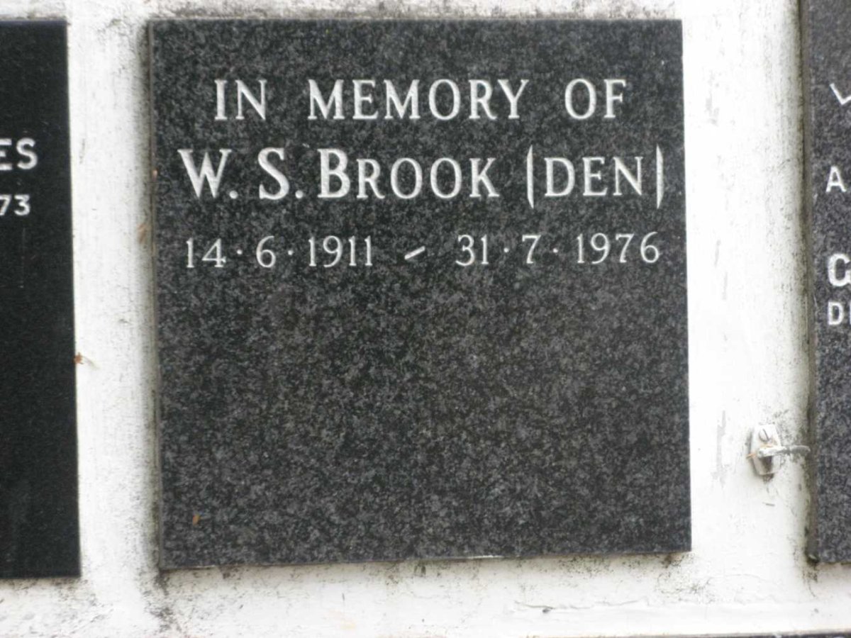 BROOK W.S. 1911-1976