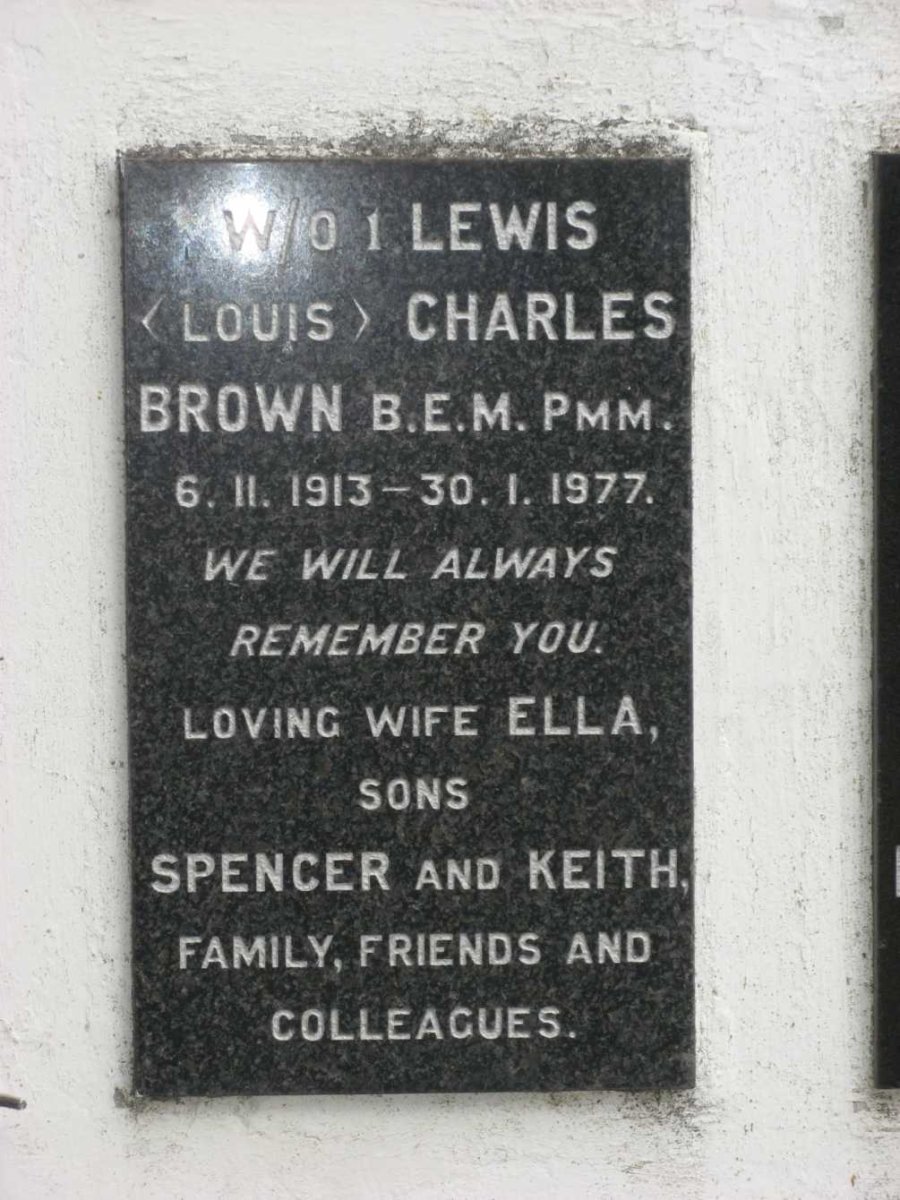 BROWN Lewis Charles 1913-1977