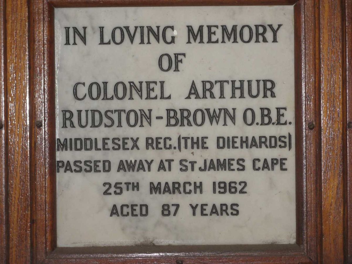 BROWN Arthur, RUDSTON -1962